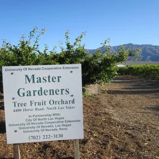 sign for master gardener