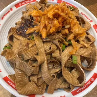 Braised tofu strips- good palate cleanser from spicy