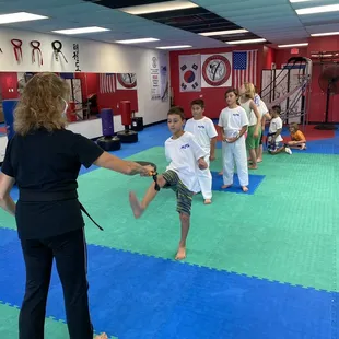 Master Jim's TKD Afterschool program classes.