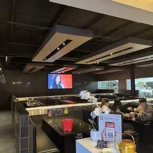 interior, sushi and sashimi