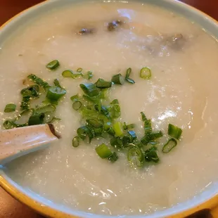 Preserved egg and pork congee