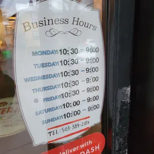Business hours