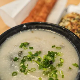 Preserved Egg Congee and Fried Dough Bar