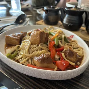 String Bean and Pork Belly Fried Noodles
