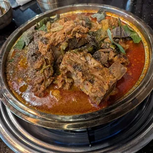 Pork backbone soup