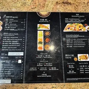 Menu as of Jan 2025