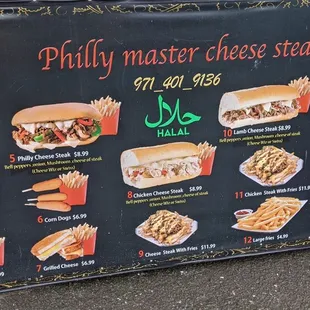 Amazing menu. Look at all that selection. And they even cater to vegetarians!