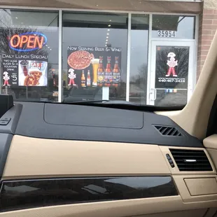 the interior of a car