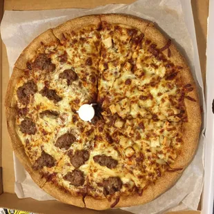 Large half grilled chicken, half sausage