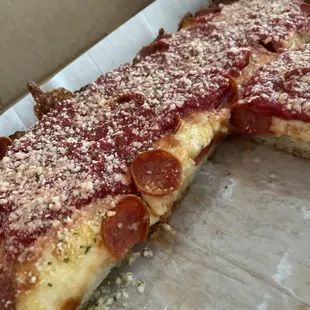 Detroit style pepperoni