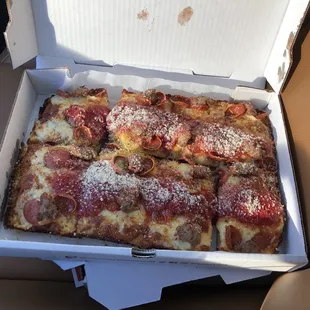 a pizza in a box