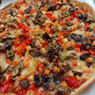 a whole pizza in a box