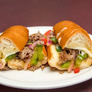 two sandwiches on a plate