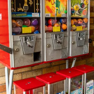 three vending machines