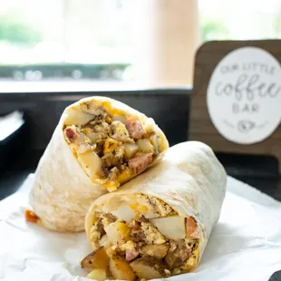 a breakfast burrito