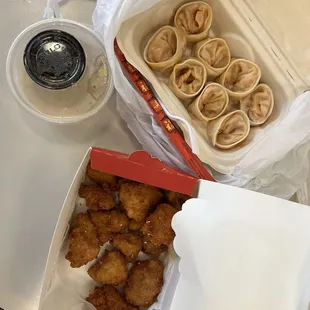 Kimchi Dumplings and Pikachu Fried Chicken