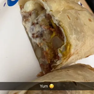 Hash Brown Burrito with potatoes