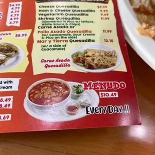 Menudo everyday!!!!