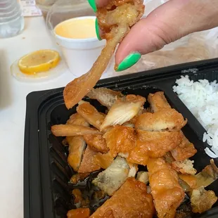 Lemon Chicken Lunch Combo  Hardly any chicken.. hard and not fresh