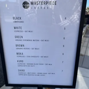 Menu 2025