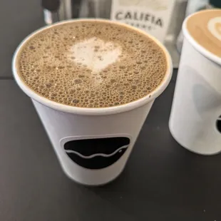 Brown (November special hojicha roasted sencha green tea oat milk latte)