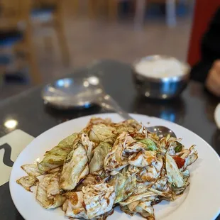 a plate of food on a table