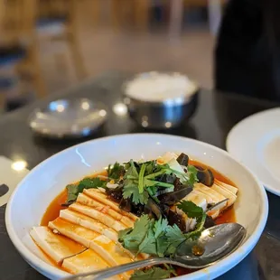 a plate of food on a table