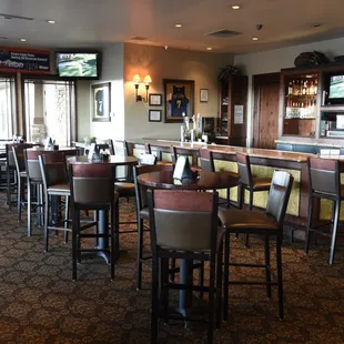 the bar and seating area