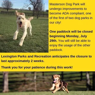 Closed for about 2 weeks