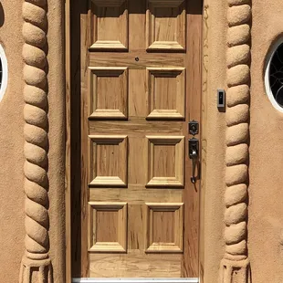 John at Masterworks in Wood made this beautiful historic reproduction of our door. 2020