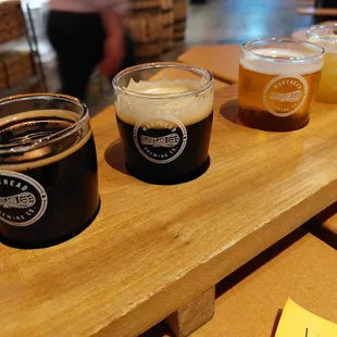 From front to back: Weller , Coffee, IPA, and Sunday Transfer.