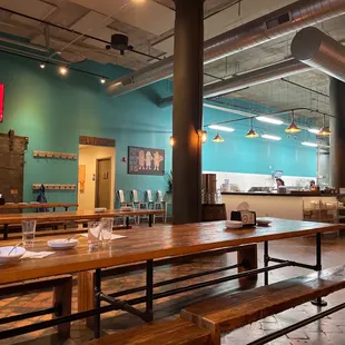 View of the pizza area