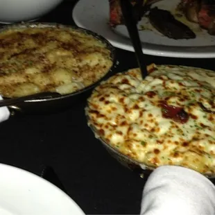 King Crab Gnocchi (left) and Gorgonzola Mac &amp; Cheese (right)!
