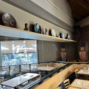 a view of the dining area