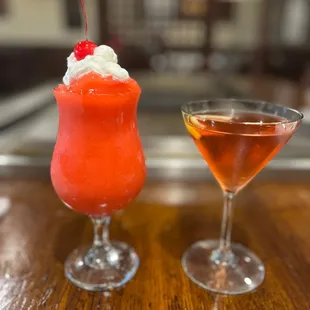 Strawberry daiquiri &amp; cosmopolitan