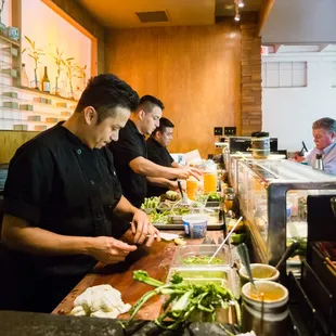 sushi and sashimi, interior