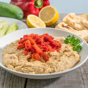 House-made Hummus with Red Pepper