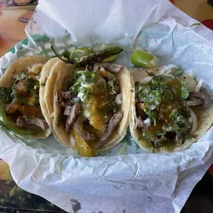 Beef Fajita Street tacos.