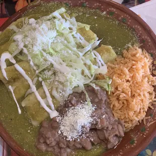 Green Chile Chicken Enchiladas