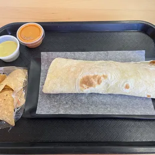 Chorizo and egg burrito