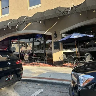 Front of restaurant.