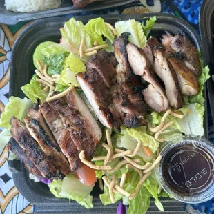 Teri salad. Combine our grilled delights with a refreshing medley of locally sourced produce.