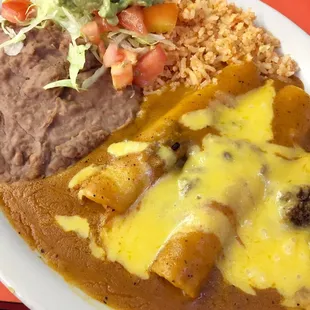 enchiladas dinner plate