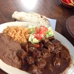 Carne guisada plate very tender!
