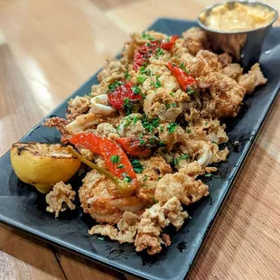 Calamari &amp; Shrimp with Calabrian Chilies