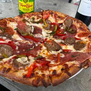 Pizza &amp; peppers  yummy