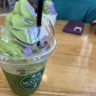 Matcha latte float