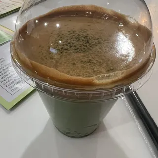 Matcha Dalgona Cafe Latte