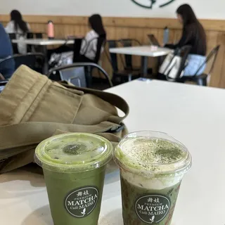 Cheese Strawberry Matcha Latte