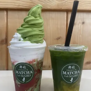 Strawberry Matcha Latte Float